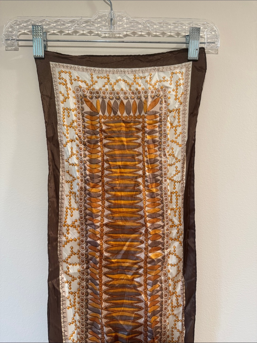 Vintage Patterned Fabric Scarf